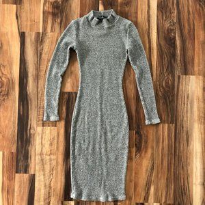 Lulu’s Gray Bodycon Sweater Dress